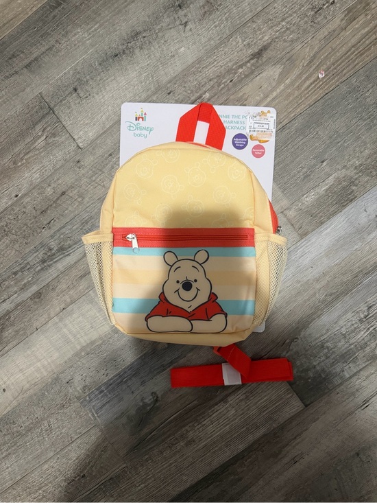 Winnie-the-Pooh Other - Disney Baby Winnie the Pooh Yellow Kids Backpack with Red Accents